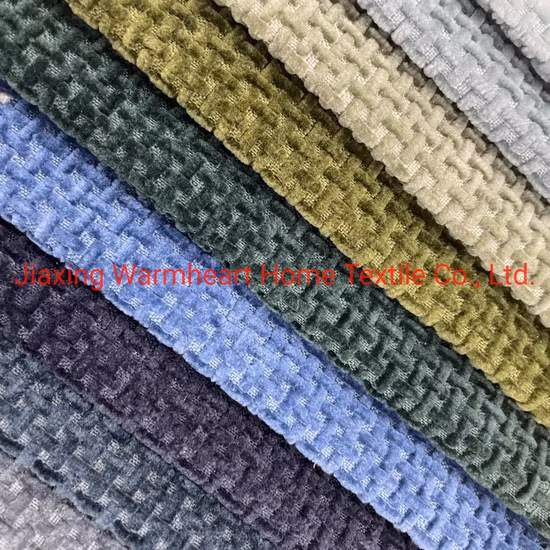 Material decorativo de tela de tapicería de tela de sofá lista para tejido de chenilla de poliéster (JX269.)