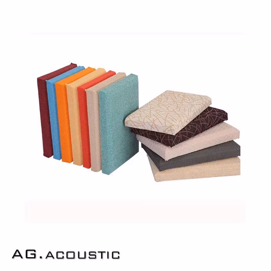  AG.  Material envuelto tela decorativa acústica de la absorción acústica de los paneles de pared del tablero