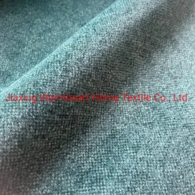 Terciopelo de punto estampado de poliéster, tela de sofá de terciopelo supersuave, Material decorativo de tela de tapicería (JX021)